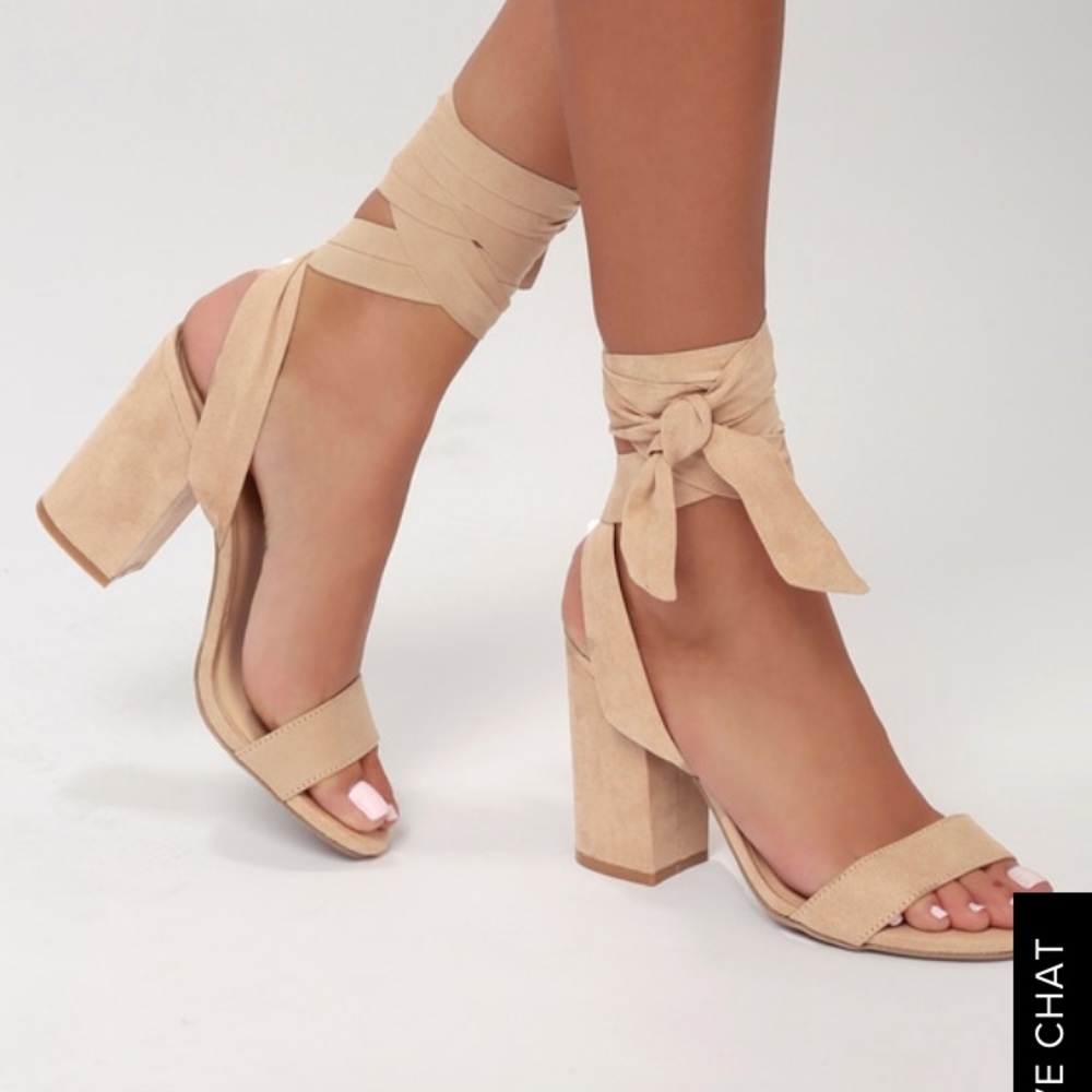 Lulus lace up heels